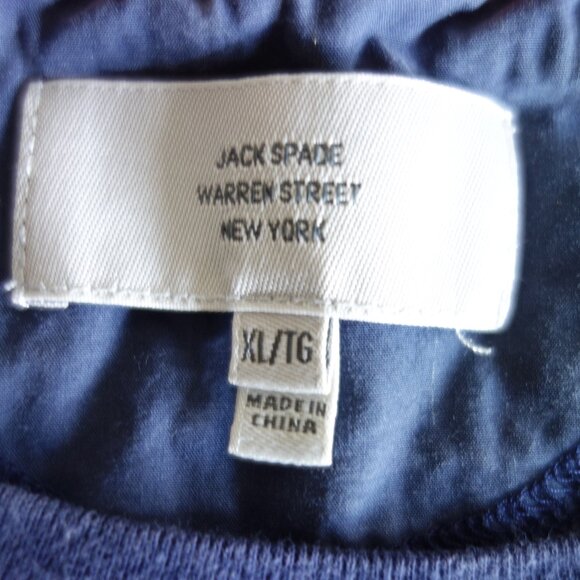 JACK SPADE Warren Street New York Blue Gray Red Stripe T-Shirt – Mens XL - Picture 3 of 7